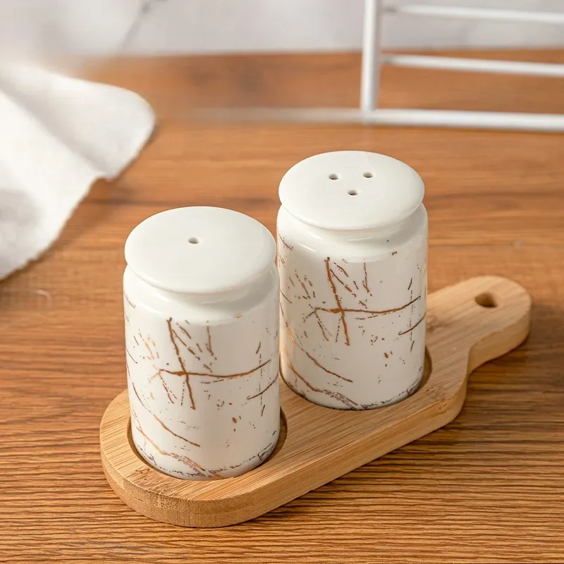 Herb Keeper Bottle - Ceramic Spice Jar Seasoning Bottle Marble
