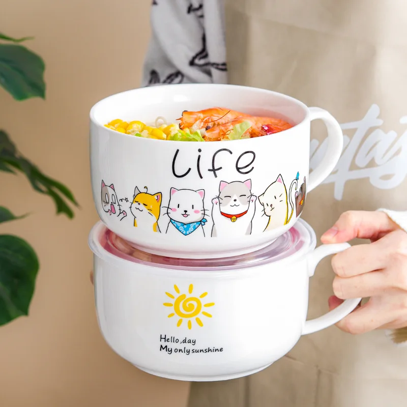 Cartoon Ceramic Instant Noodle - Meal Prep Noodles 评论和价格
