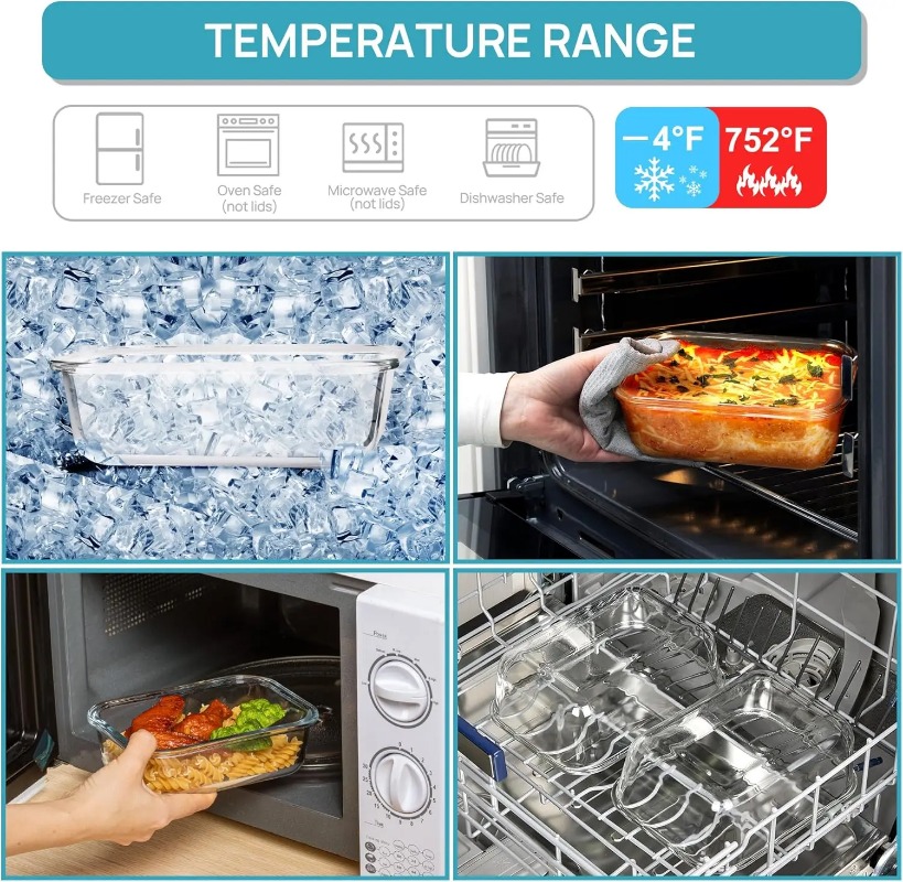 18‑Piece Glass Food Storage Co - Meal Prep Oven Safe Containers 评论和价格