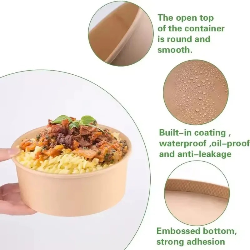 yes10/20PCS Kraft Paper Round  - Meal Prep Noodles 评论和价格