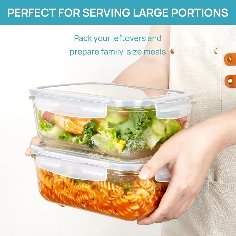Glass Food Storage Containers  - Meal Prep Oven Safe Containers 评论和价格