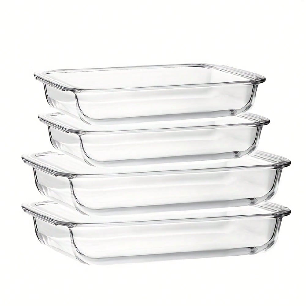 4-Piece Rectangular Deep Glass - Meal Prep Noodles 评论和价格