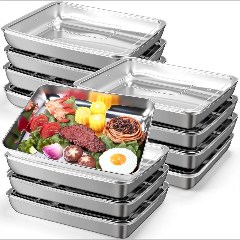 12PC Stainless Steel Food Cont - Meal Prep Oven Safe Containers 评论和价格