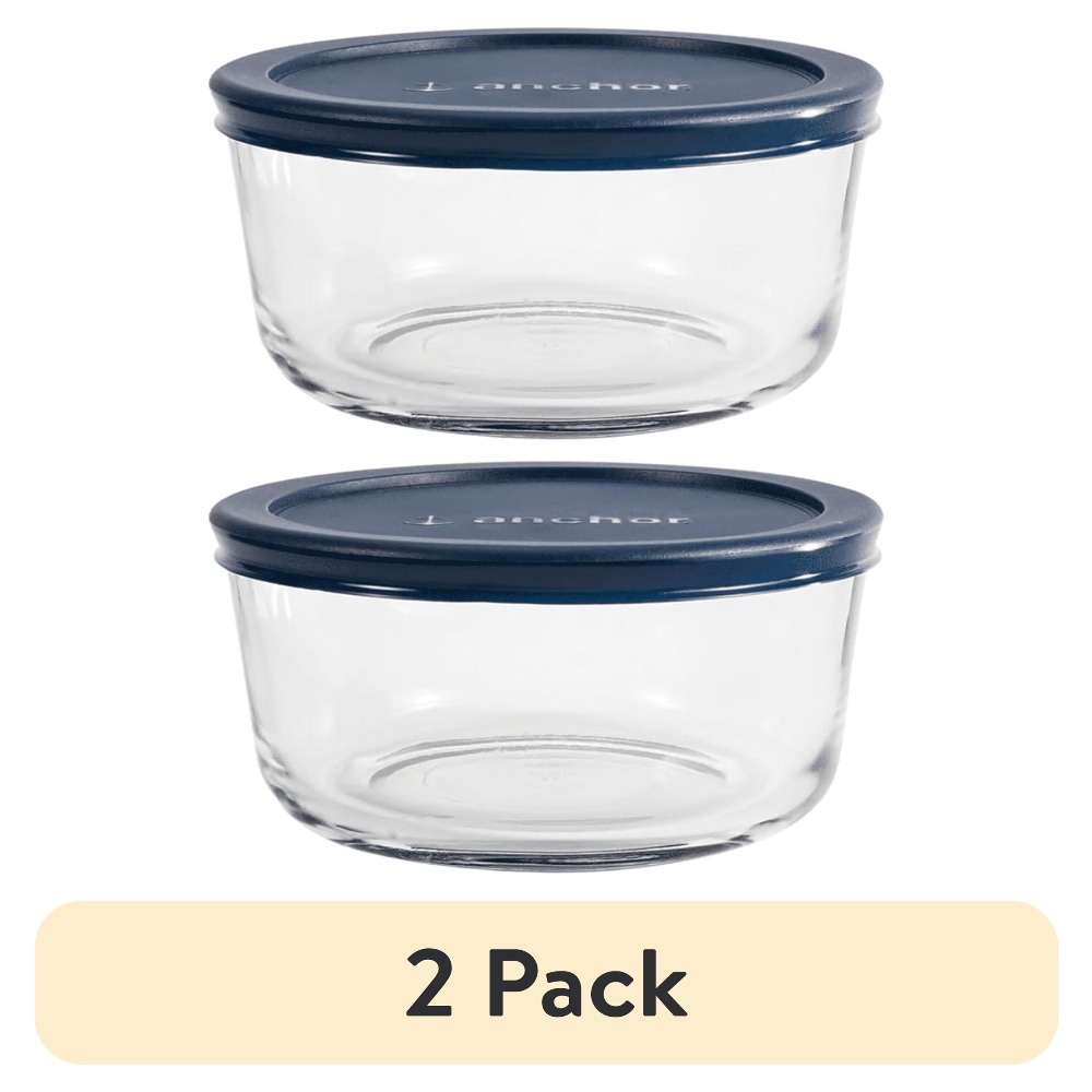 2 Pack Round Glass Food Storag - Meal Prep Oven Safe Containers 评论和价格